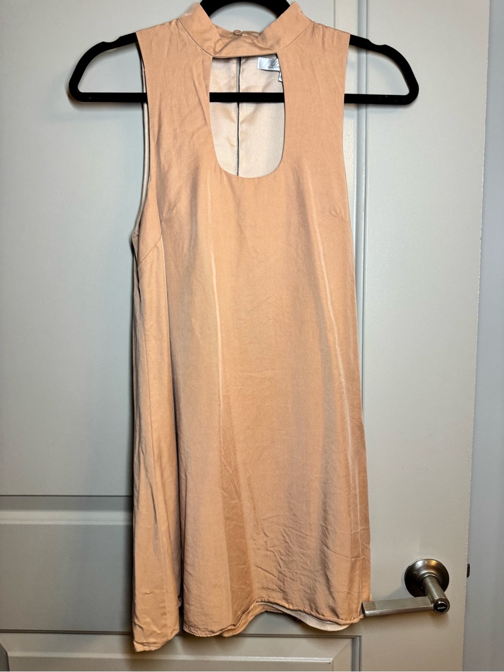Lovers + Friends Peach Sleeveless Keyhole Mini Dress